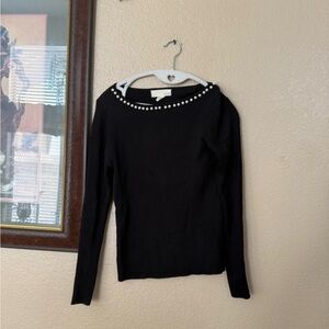 By Design Faux Pearl Top Size Large